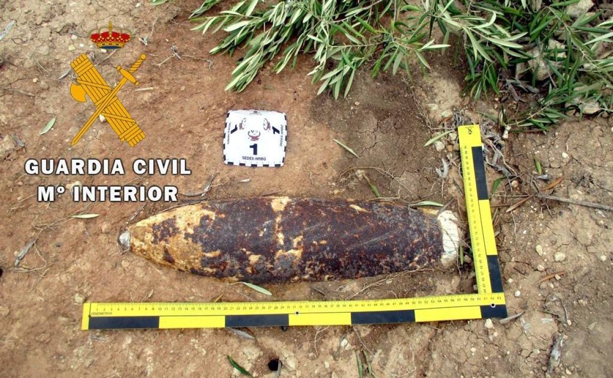 Uno de los proyectiles. 