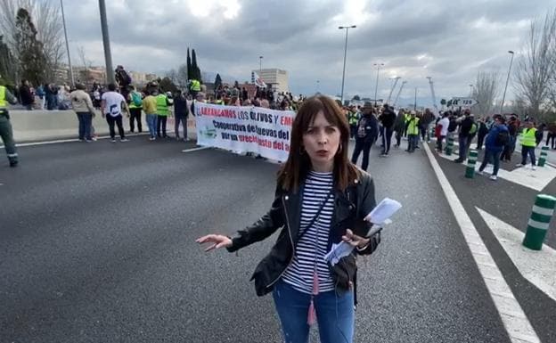 Manifestación en Granada | La redactora de IDEAL Mercedes Navarrete cuenta el salto a la autovía: «Se viven momento de tensión»