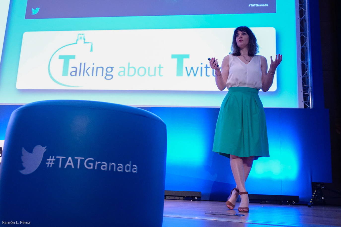 TATGranada, 2016: en la imagen, Brenda O'Connell, entonces directora de Desarrollo de Negocios en Europa, Oriente Próximo y África de Twitter