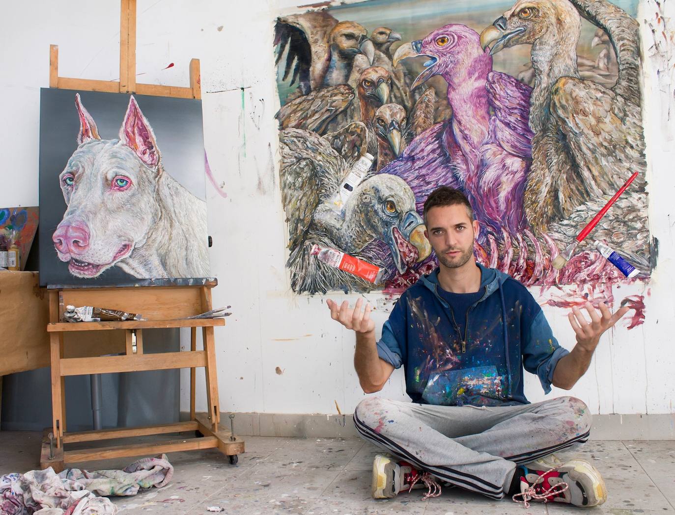 En la imagen, el artista jienense Miguel Scheroff, una de las propuestas de la galería en Madrid. 