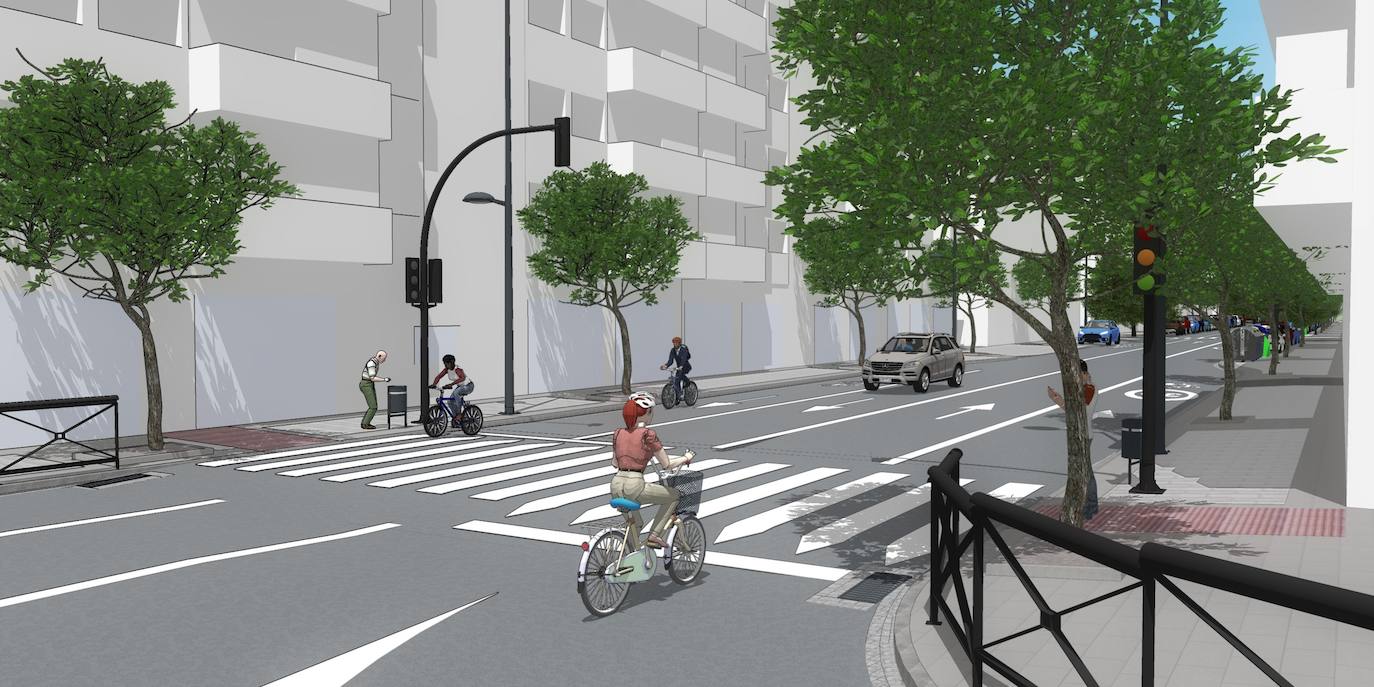 Los trabajos en los 1,7 kilómetros an desde el extremo de Jardín de la Reina, la calle Palencia, la avenida de Barcelona y Don Bosco