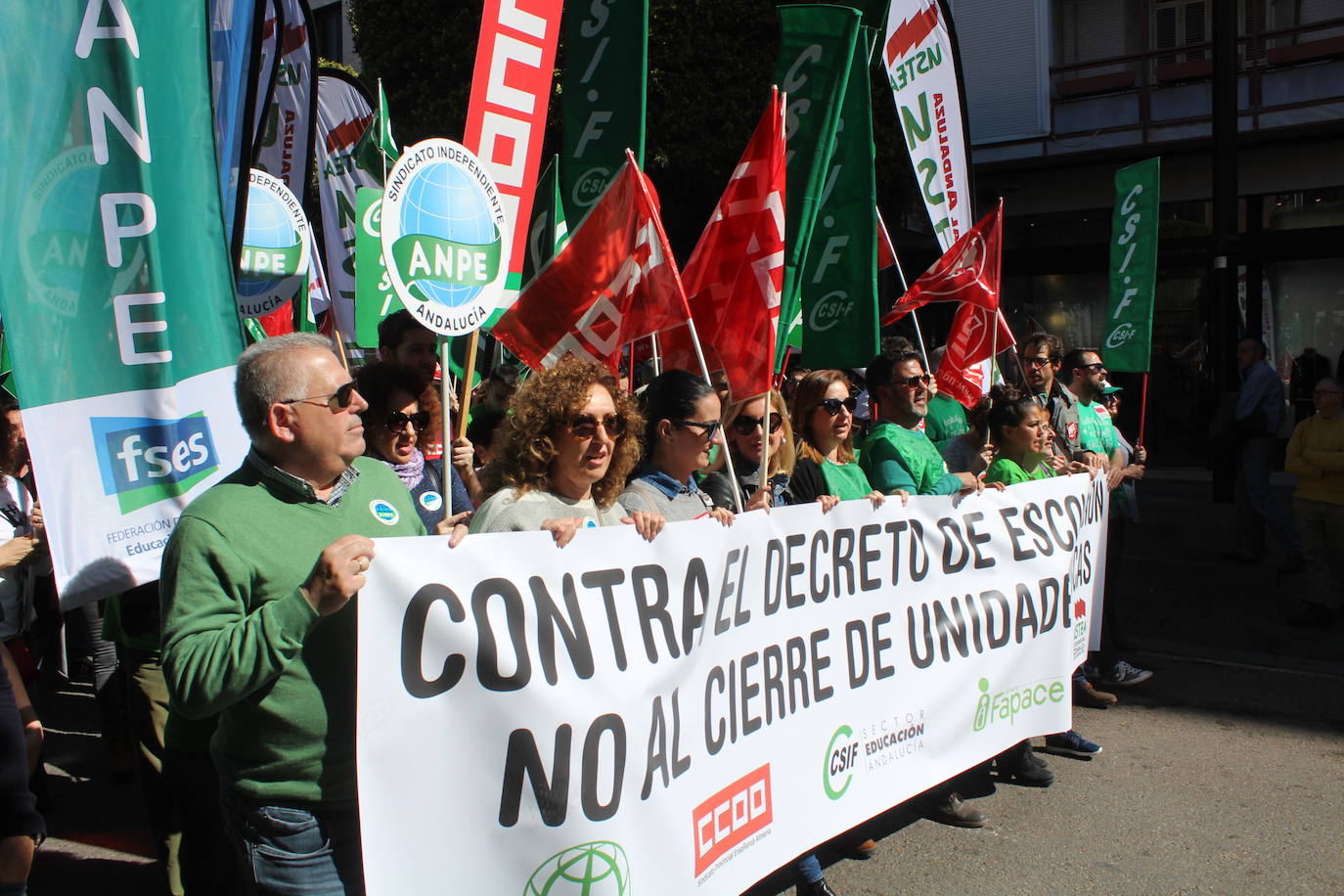 Un millar de manifestantes se han echado a la calle contra el decreto de escolarización. 
