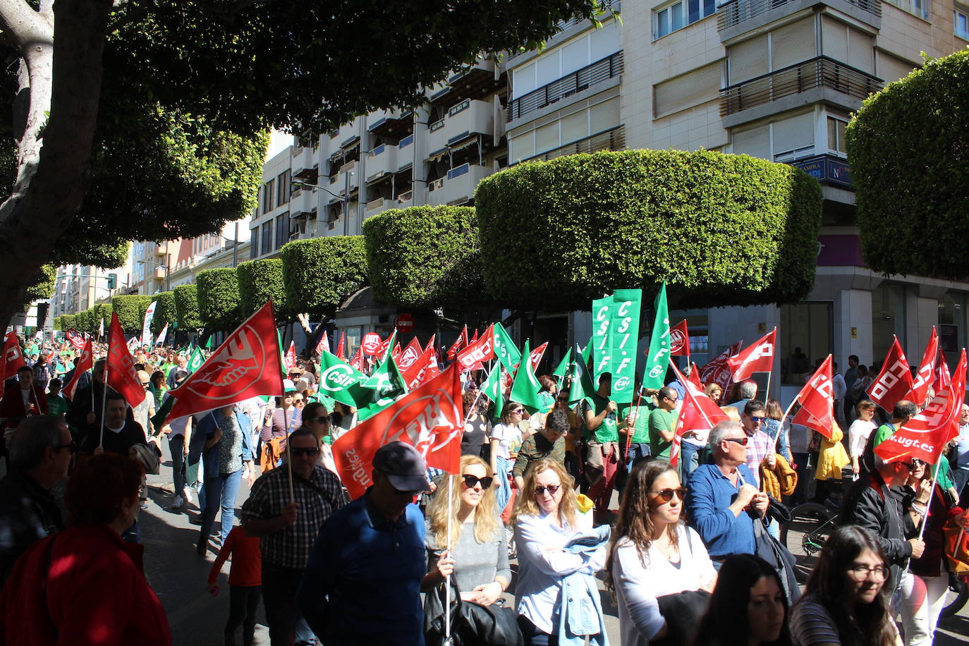 Un millar de manifestantes se han echado a la calle contra el decreto de escolarización. 