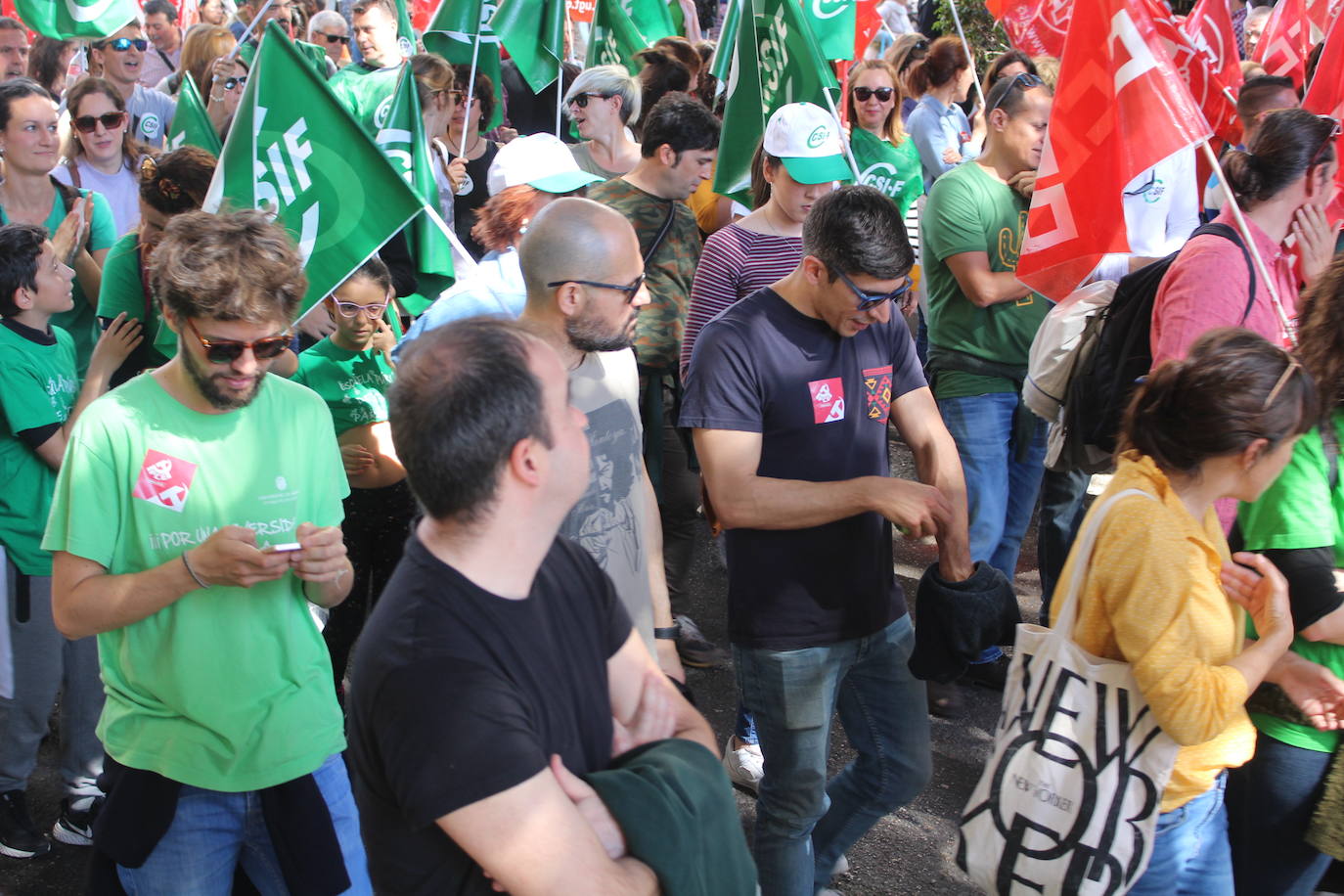 Un millar de manifestantes se han echado a la calle contra el decreto de escolarización. 
