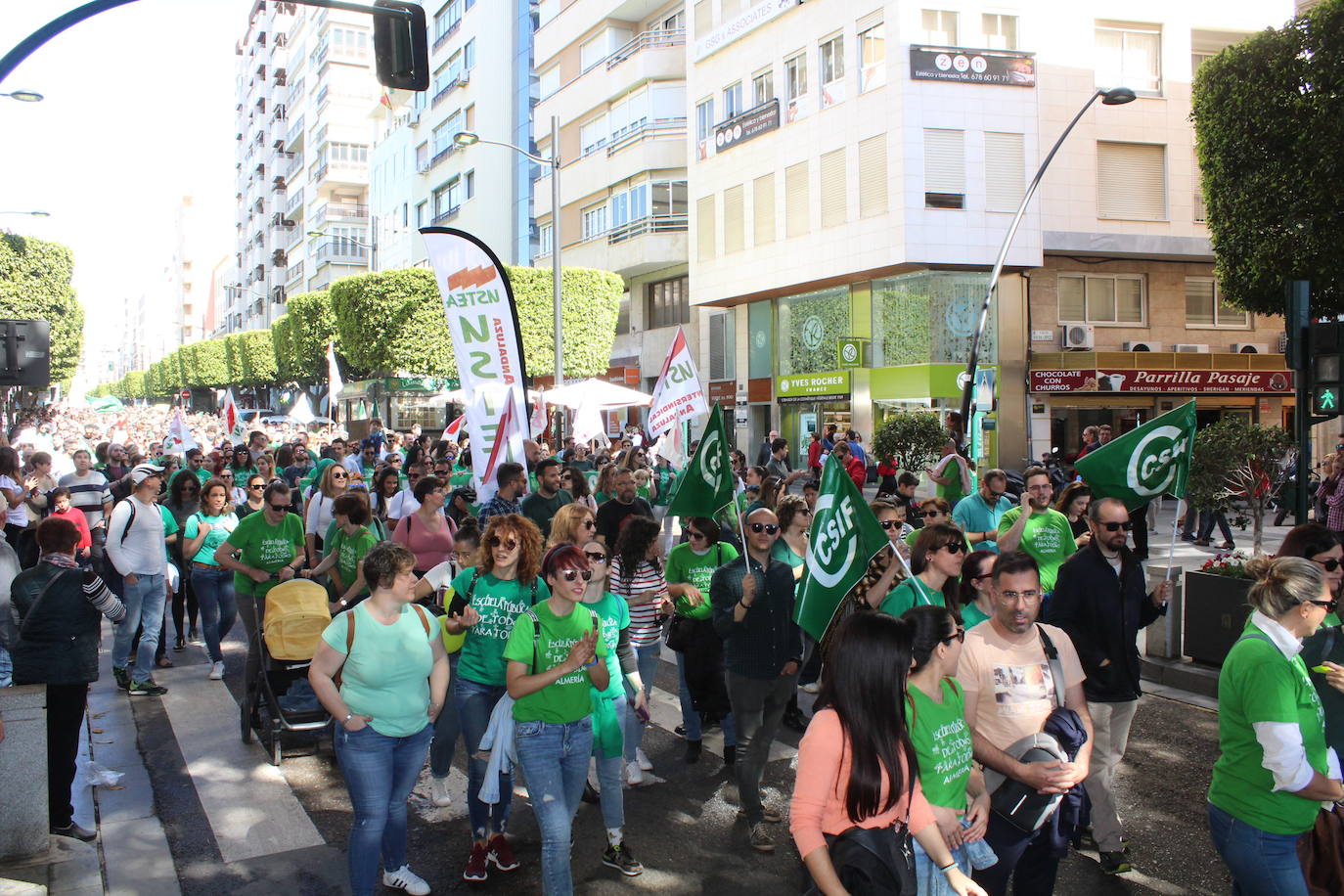 Un millar de manifestantes se han echado a la calle contra el decreto de escolarización. 