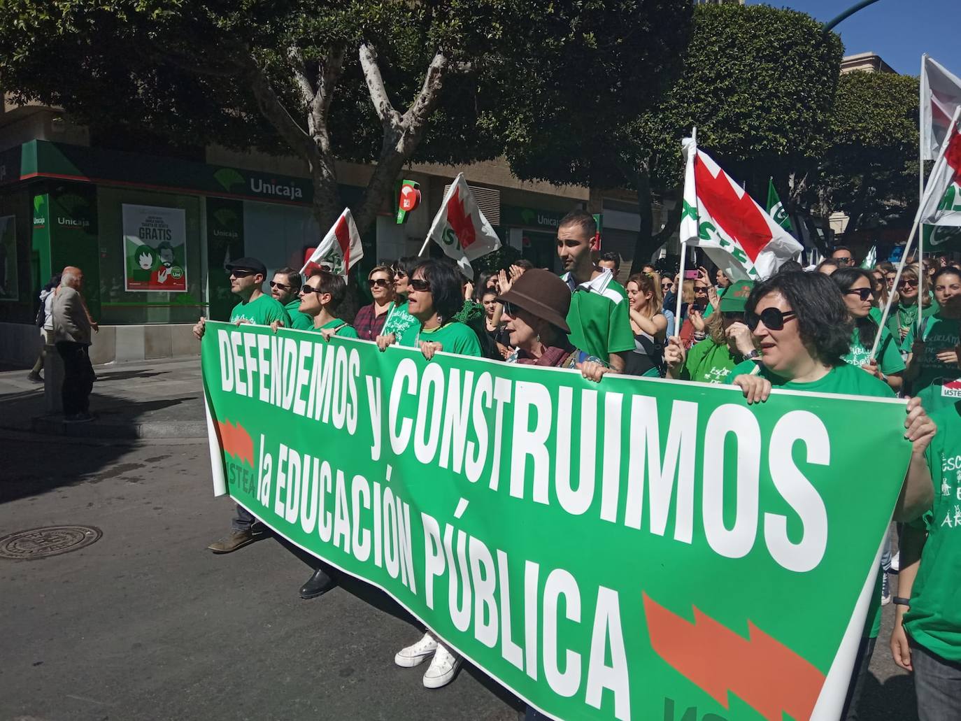 Un millar de manifestantes se han echado a la calle contra el decreto de escolarización. 