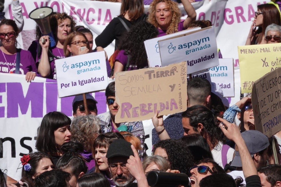 Repaso completo en imágenes a una marcha multitudinaria este Día de la Mujer en Granada