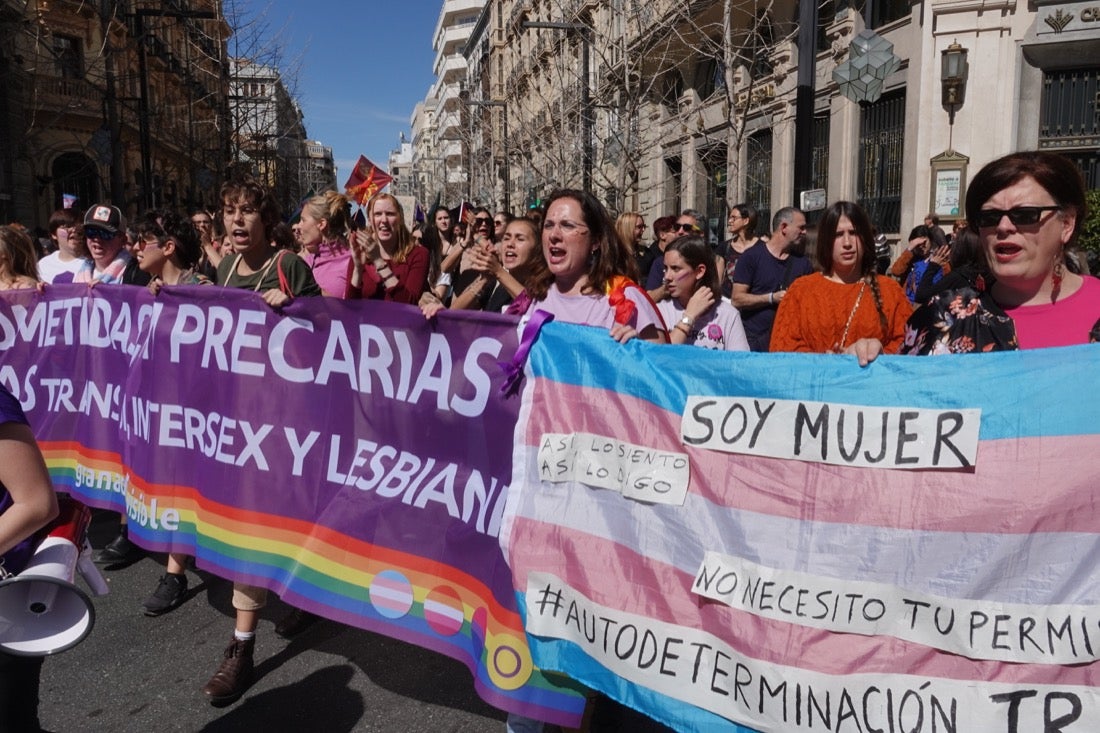 Repaso completo en imágenes a una marcha multitudinaria este Día de la Mujer en Granada