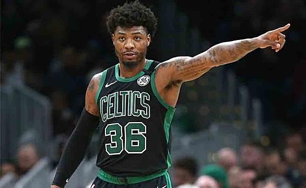 Marcus Smart, en un partido con los Celtics. 