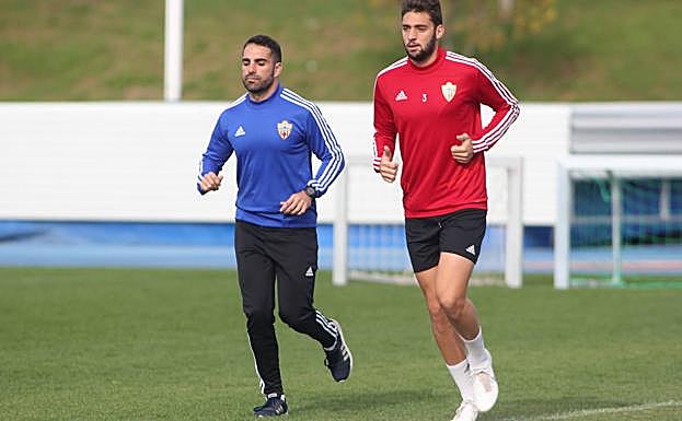 Iván Martos durante un entrenamiento. 
