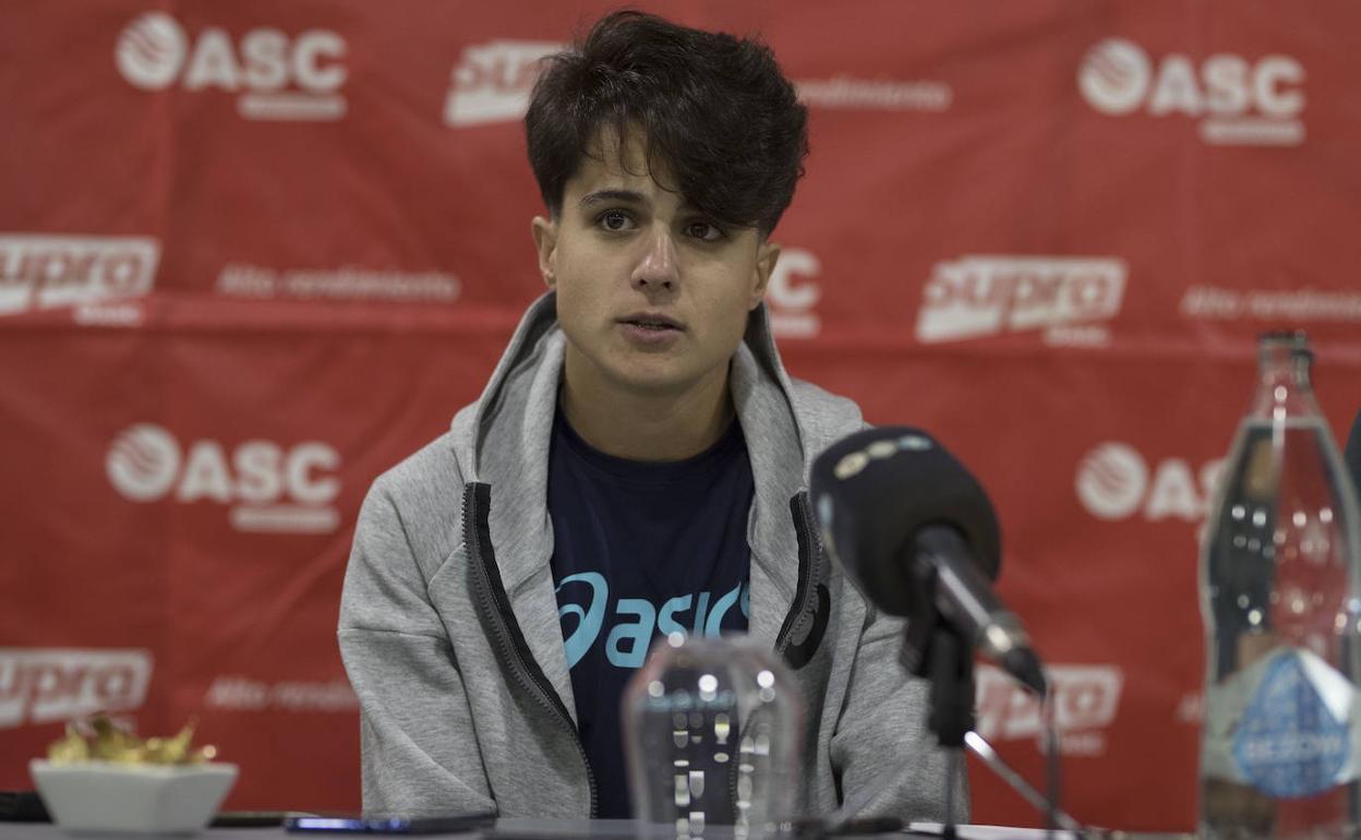 María Pérez, en una imagen de archivo durante una rueda de prensa. 