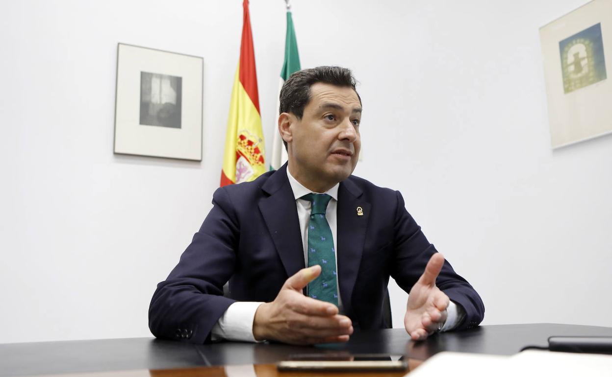 El presidente de la Junta, Juanma Moreno, pide al Gobierno más medios