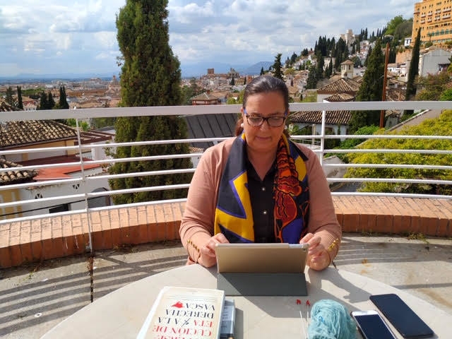 Maite Araluce, en su terraza del Realejo.