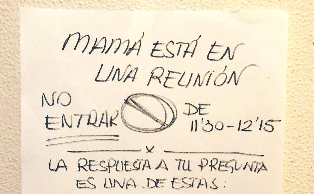 Cartel colocado por Susana García a sus hijos.