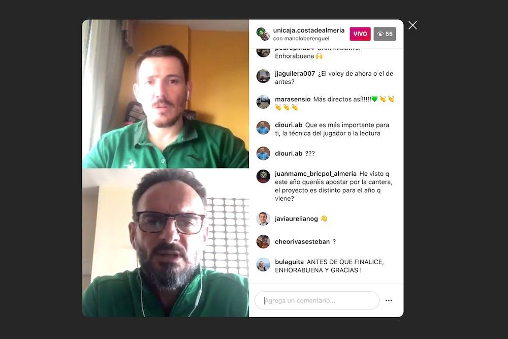 Guille Carmona (arriba) se encargó de conducir la conferencia de Berenguel (abajo). 