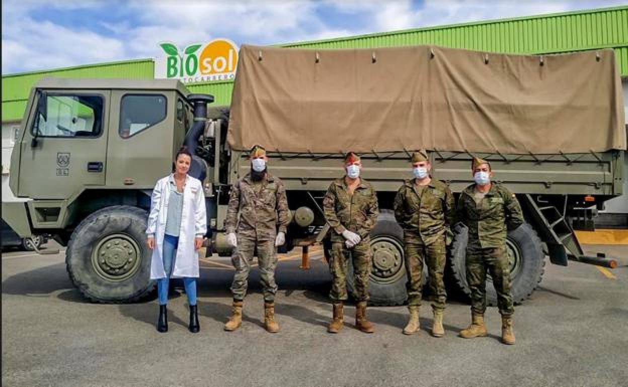 Coronavirus en Almería | La Brigada de La Legión colabora con el Banco de Alimentos de Almería