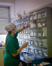 Imagen secundaria 2 - Un centenar de profesionales trabajan en el antiguo Clínico.