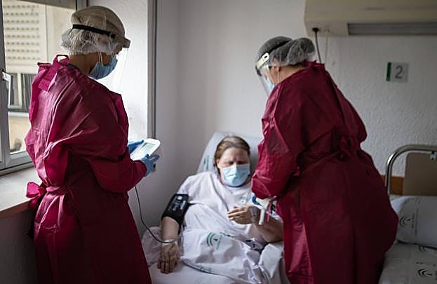 Demetria Lorente recibió el alta el mismo día que se hizo este reportaje.