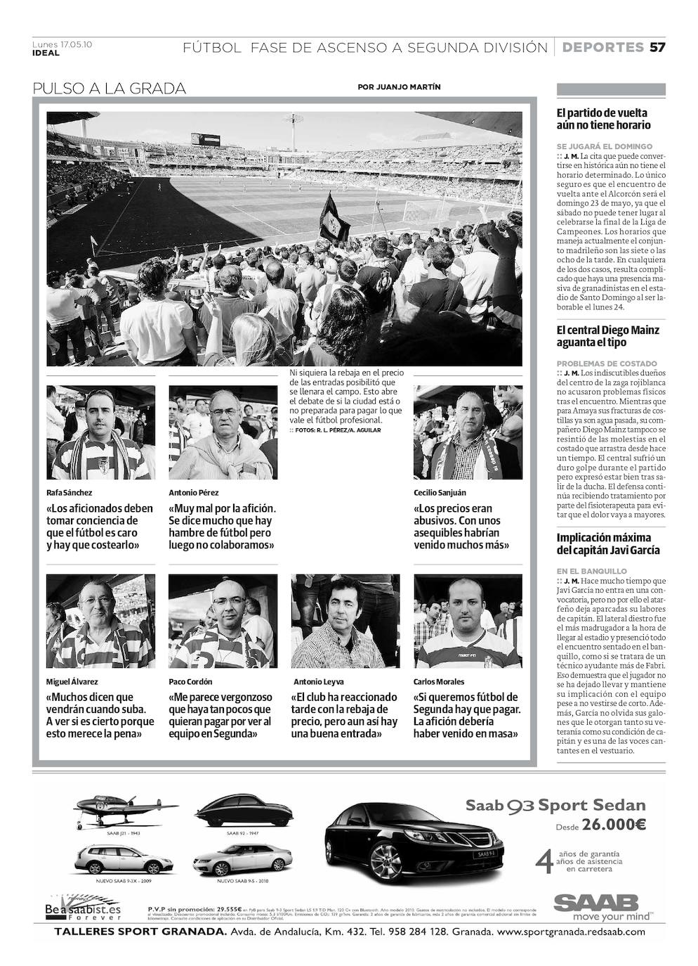 Diez años pasan del arranque del cruce ante el Alcorcón que devolvió al Granada al fútbol profesional