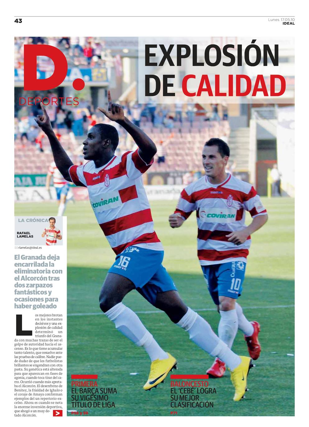 Diez años pasan del arranque del cruce ante el Alcorcón que devolvió al Granada al fútbol profesional