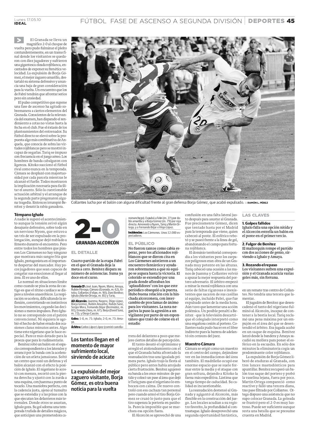 Diez años pasan del arranque del cruce ante el Alcorcón que devolvió al Granada al fútbol profesional