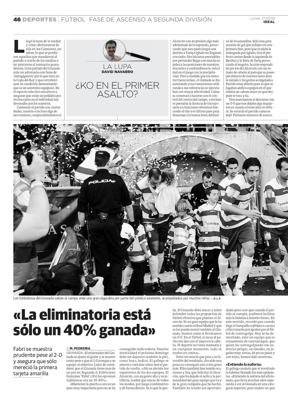 Diez años pasan del arranque del cruce ante el Alcorcón que devolvió al Granada al fútbol profesional