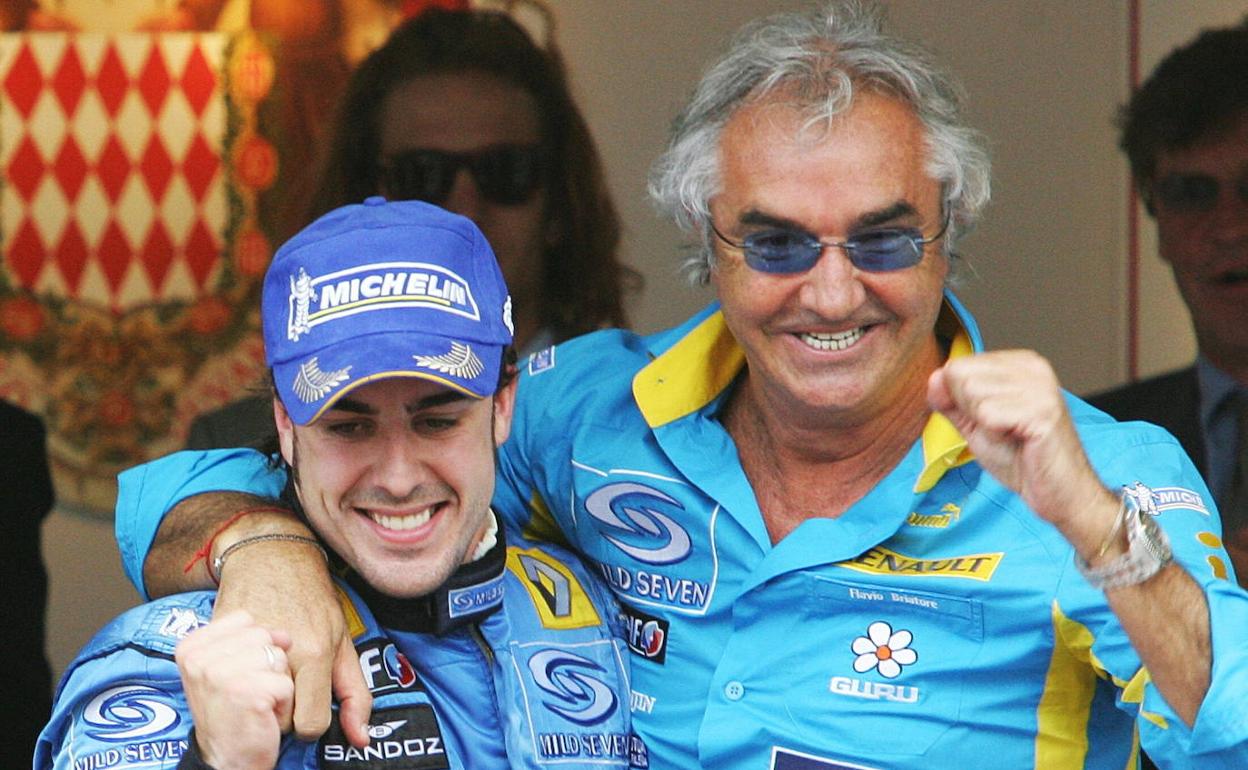 Fernando Alonso y Flavio Briatore, en la época del asturiano en Renault. 