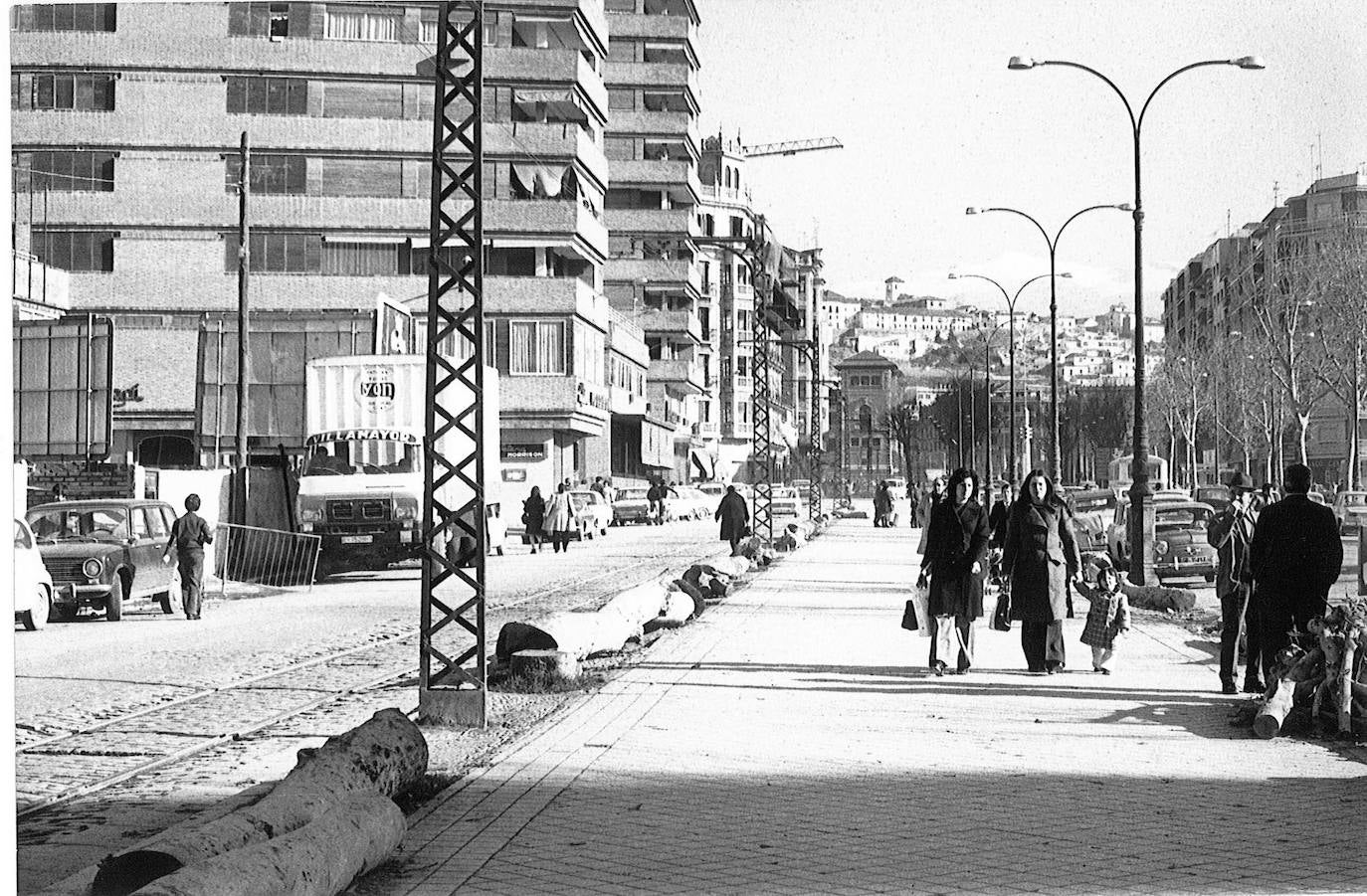 La avenida durante las obras de remodelación