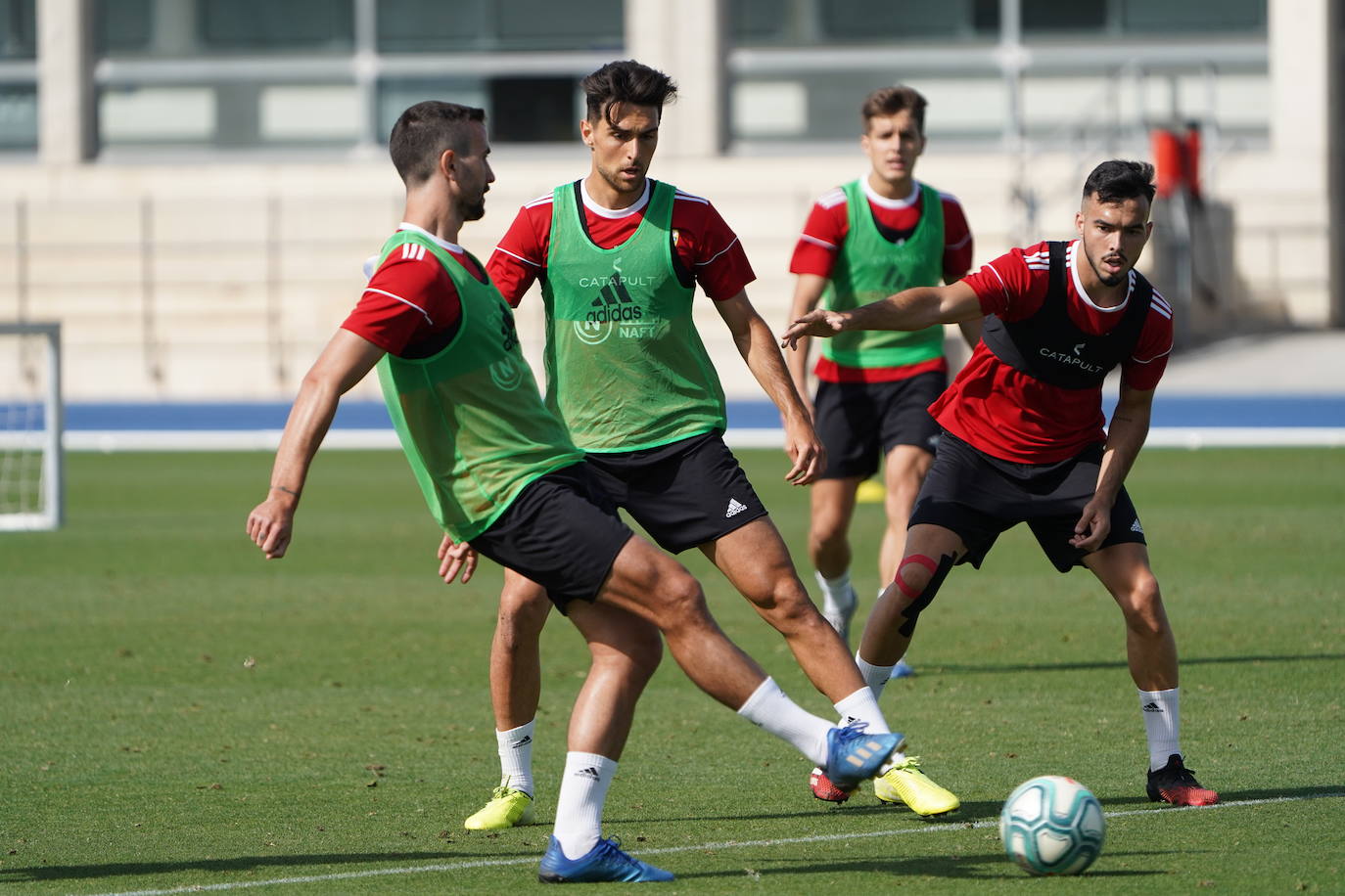 Los rojiblancos han trabajado esta mañana con balón en el Anexo. 