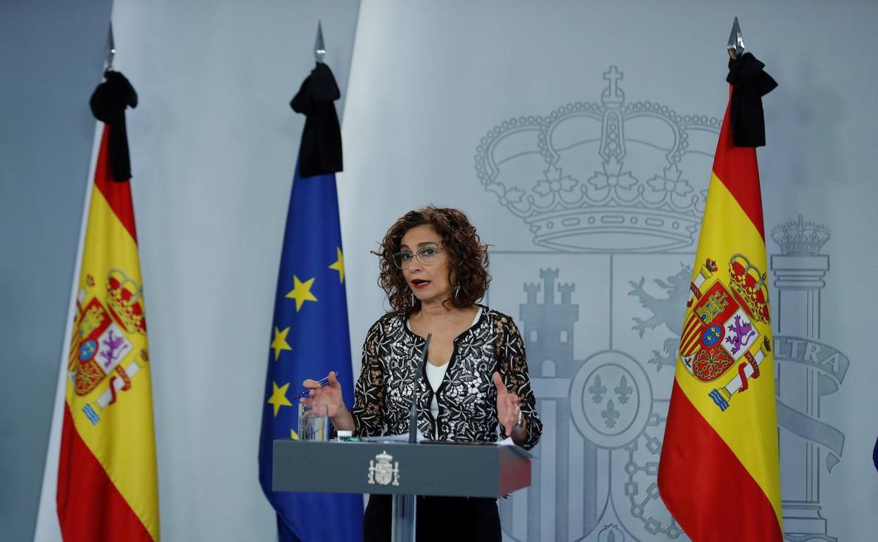 La ministra de Hacienda y portavoz del Gobierno, María Jesús Montero. 