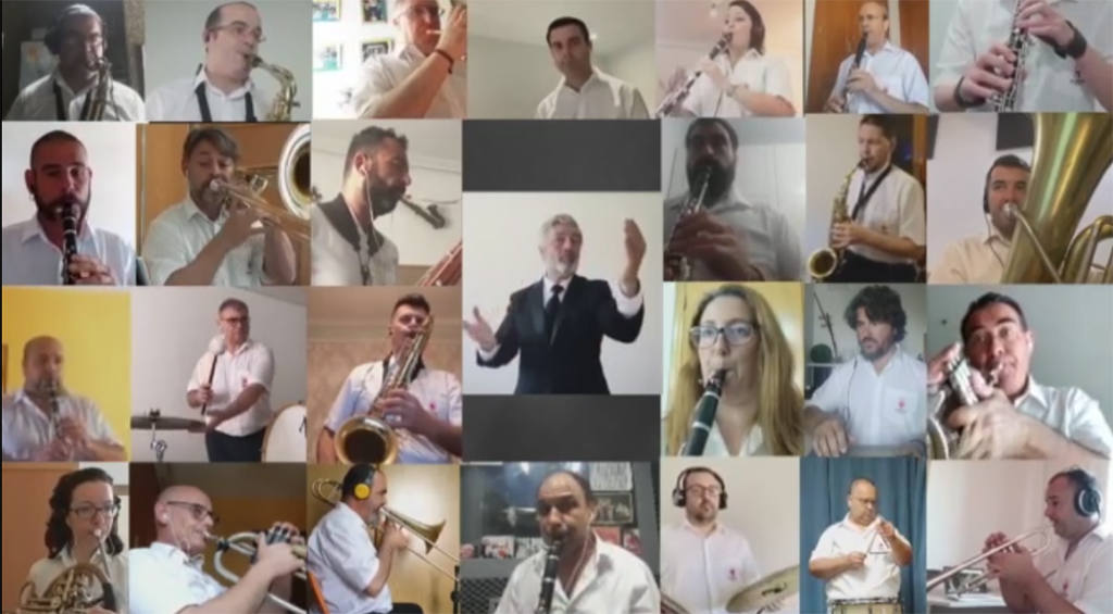 La Banda Municipal interpretó 'Suspiros de España' en su penúltimo concierto virtual. 