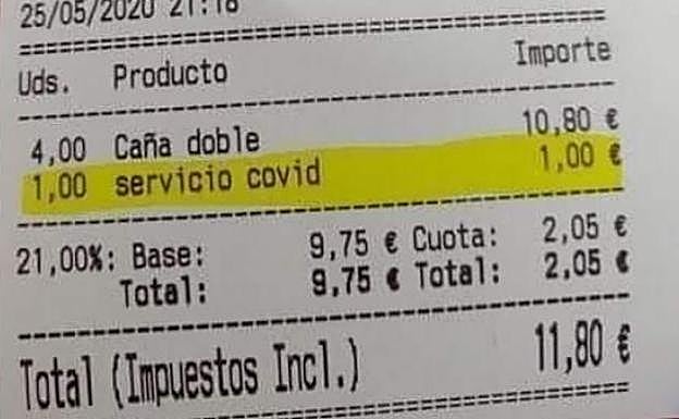 Cobrar un suplemento COVID-19 en los bares es ilegal, según Facua