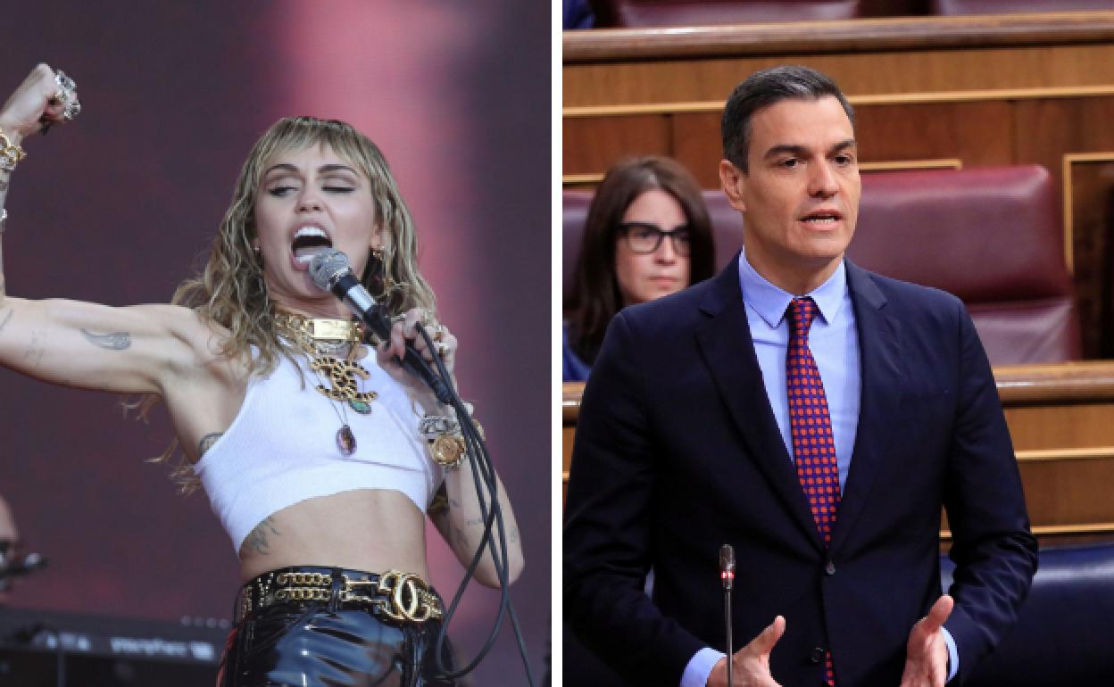 Miley Cyrus pide ayuda a Pedro Sánchez para luchar contra el coronavirus y el racismo
