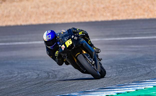 Álex Ruiz, durante los ensayos en Jerez. 