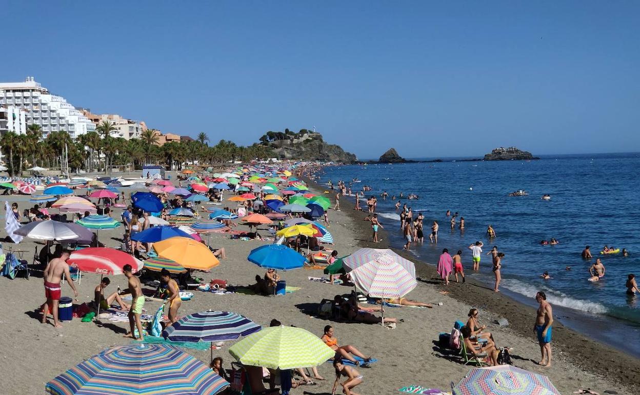 La playa de San Cristóbal, ayer por la tarde.