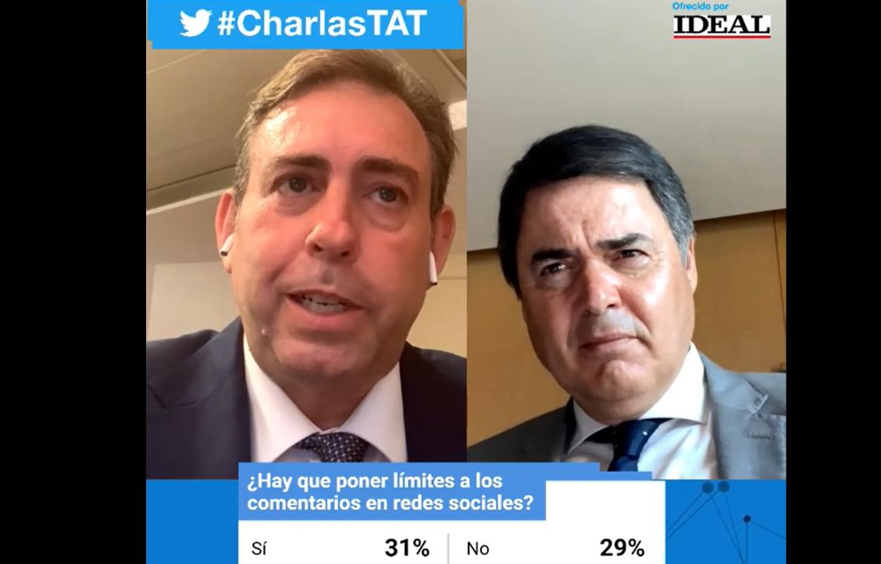 José Antonio Rodríguez y Carlos Rojas, durante el cara a cara.