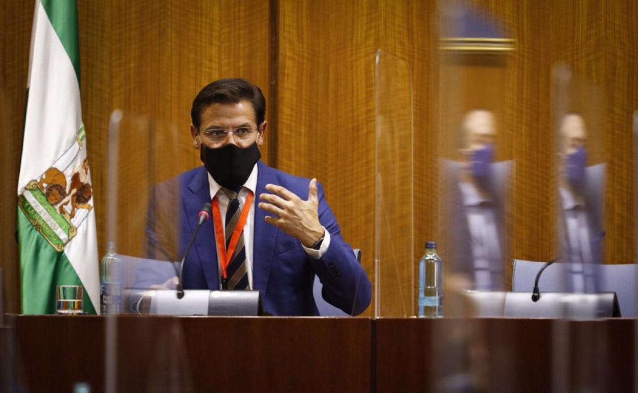 Luis Salvador, en el Parlamento Andaluz.