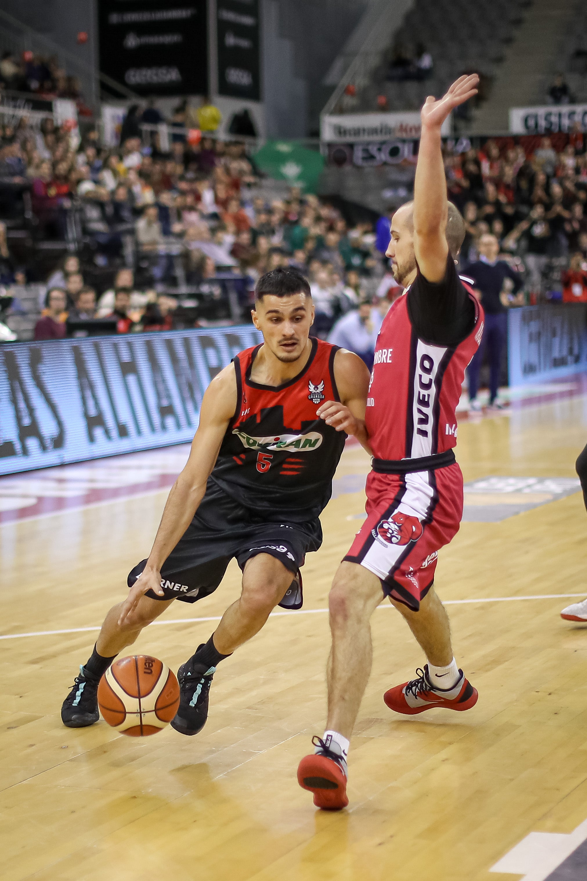 Corts durante un partido en el Palacio. 