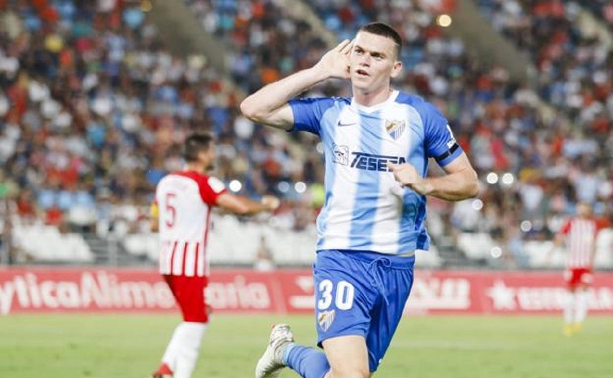 Harper celebra la victoria malaguista de la pasada temporada. 