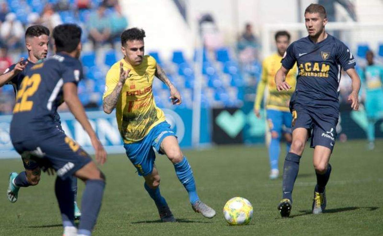 El extremo Dieguito, en un partido de esta temporada. 