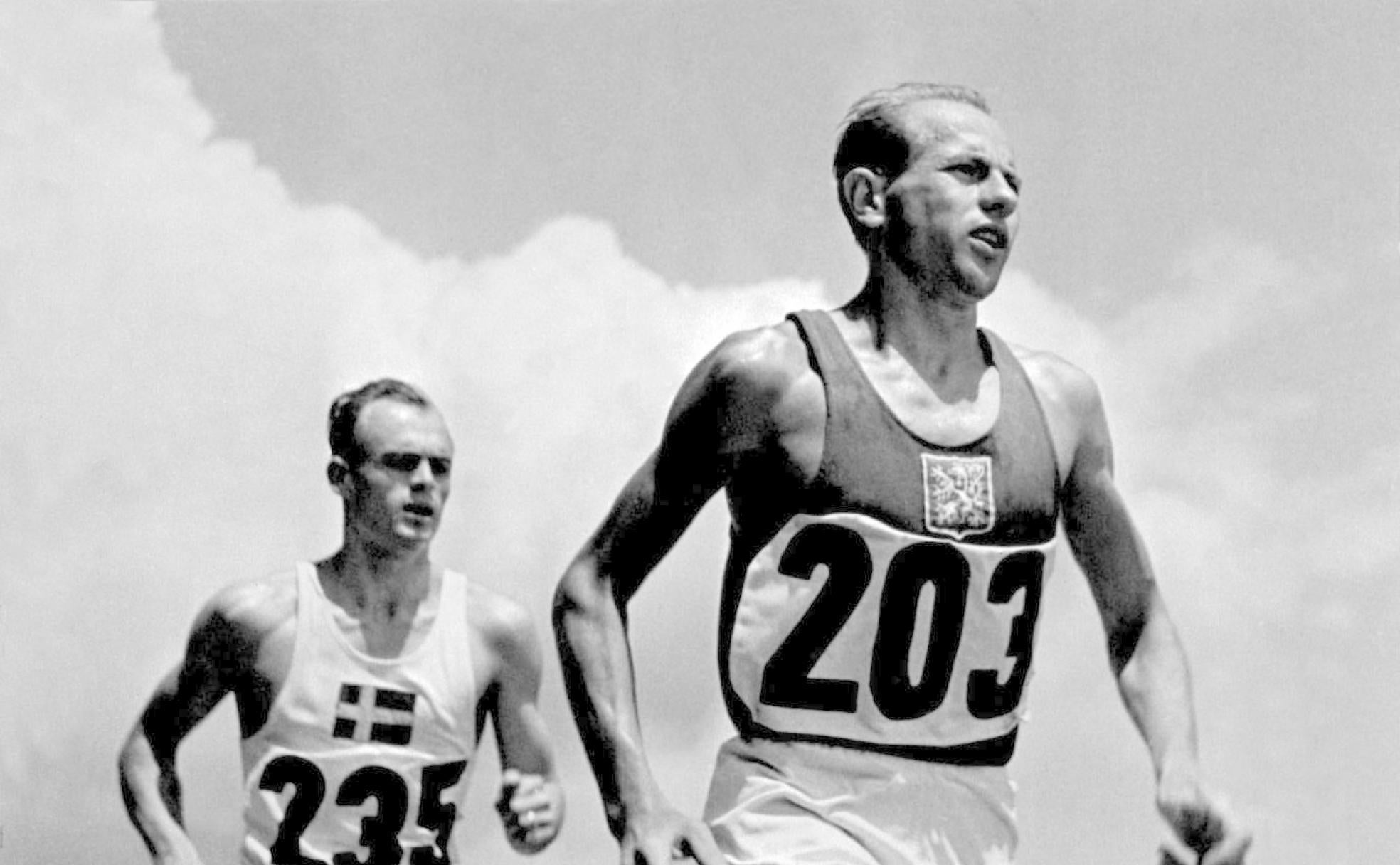 Zatopek en las olimpiadas de Londres del 48