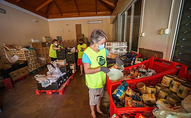 Imagen principal - Los voluntarios, en la mañana de trabajo.