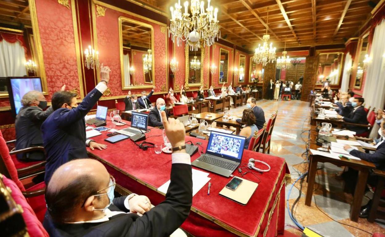 La votación en el pleno de hoy.