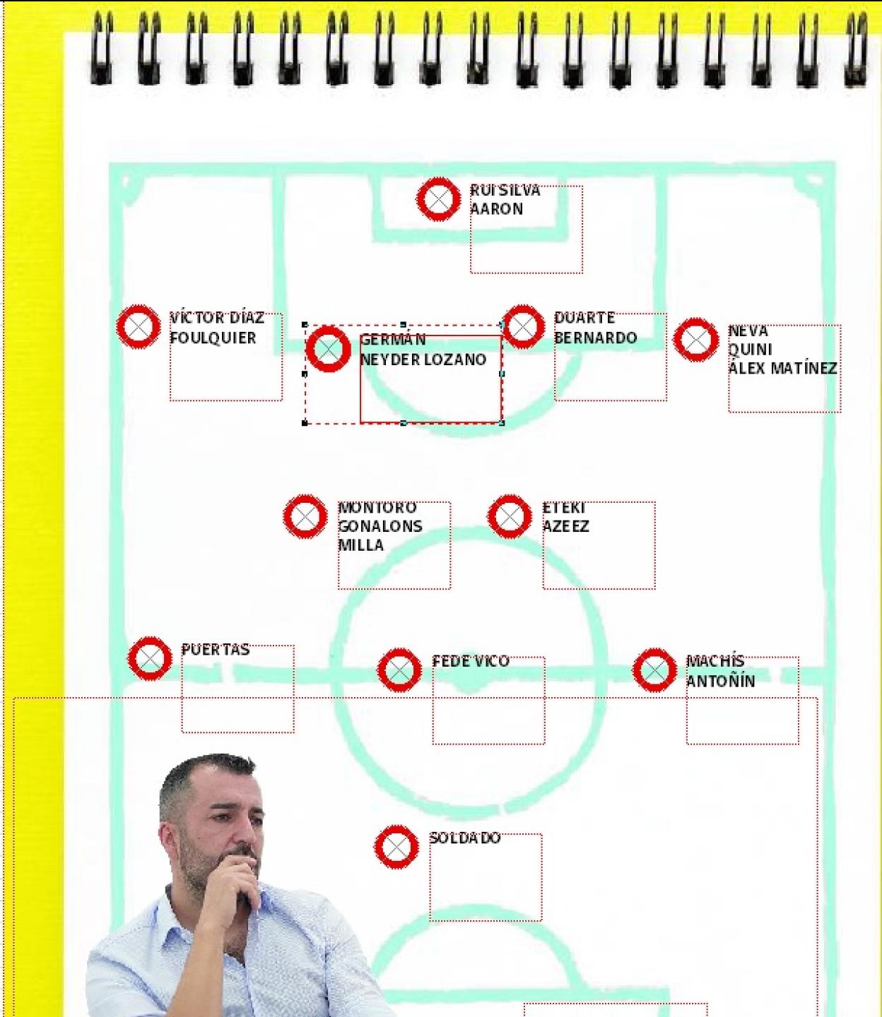 El Granada vuelve al trabajo con muchos huecos en la libreta de Diego Martínez