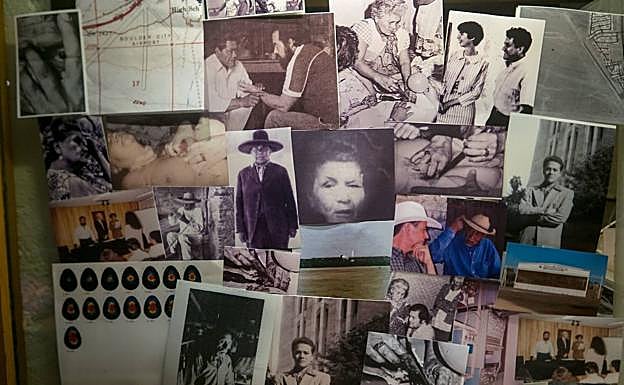 Imagen principal - Una imagen del documental, Jacobo Grinberg en una de sus investigaciones y póster del filme.