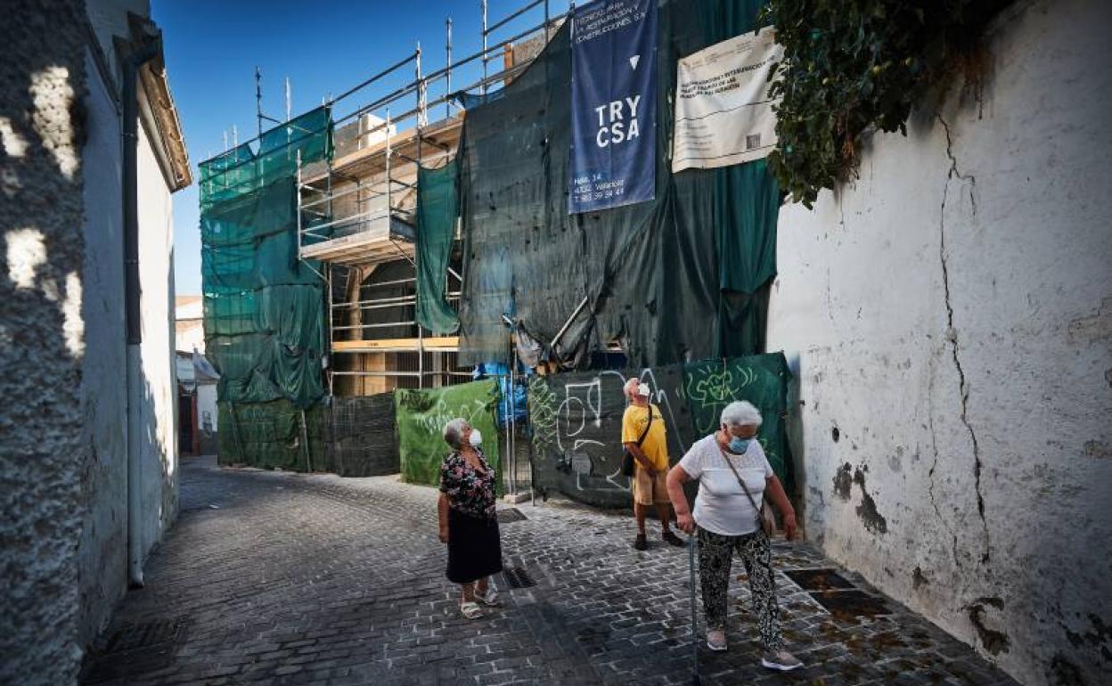 Trabajos en la ermita de San Cecilio