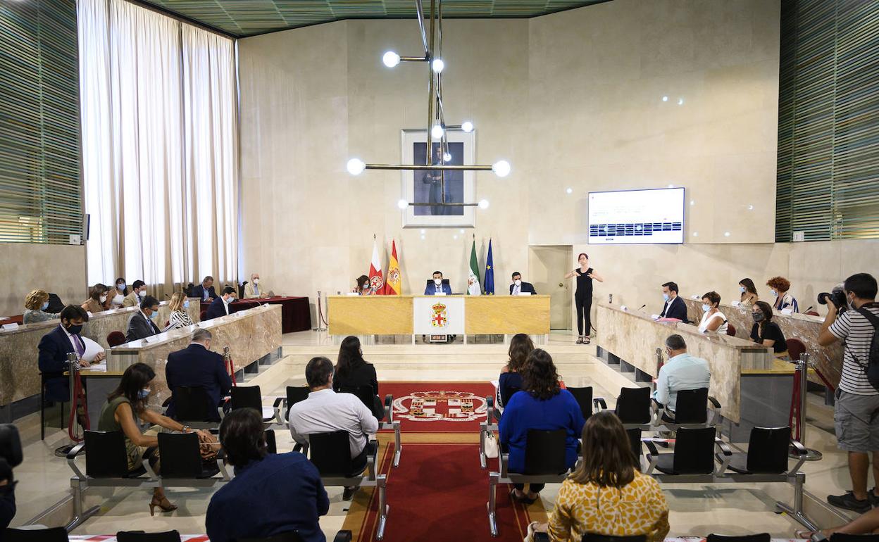 Pleno celebrado recientemente en el Ayuntamiento de Almería.