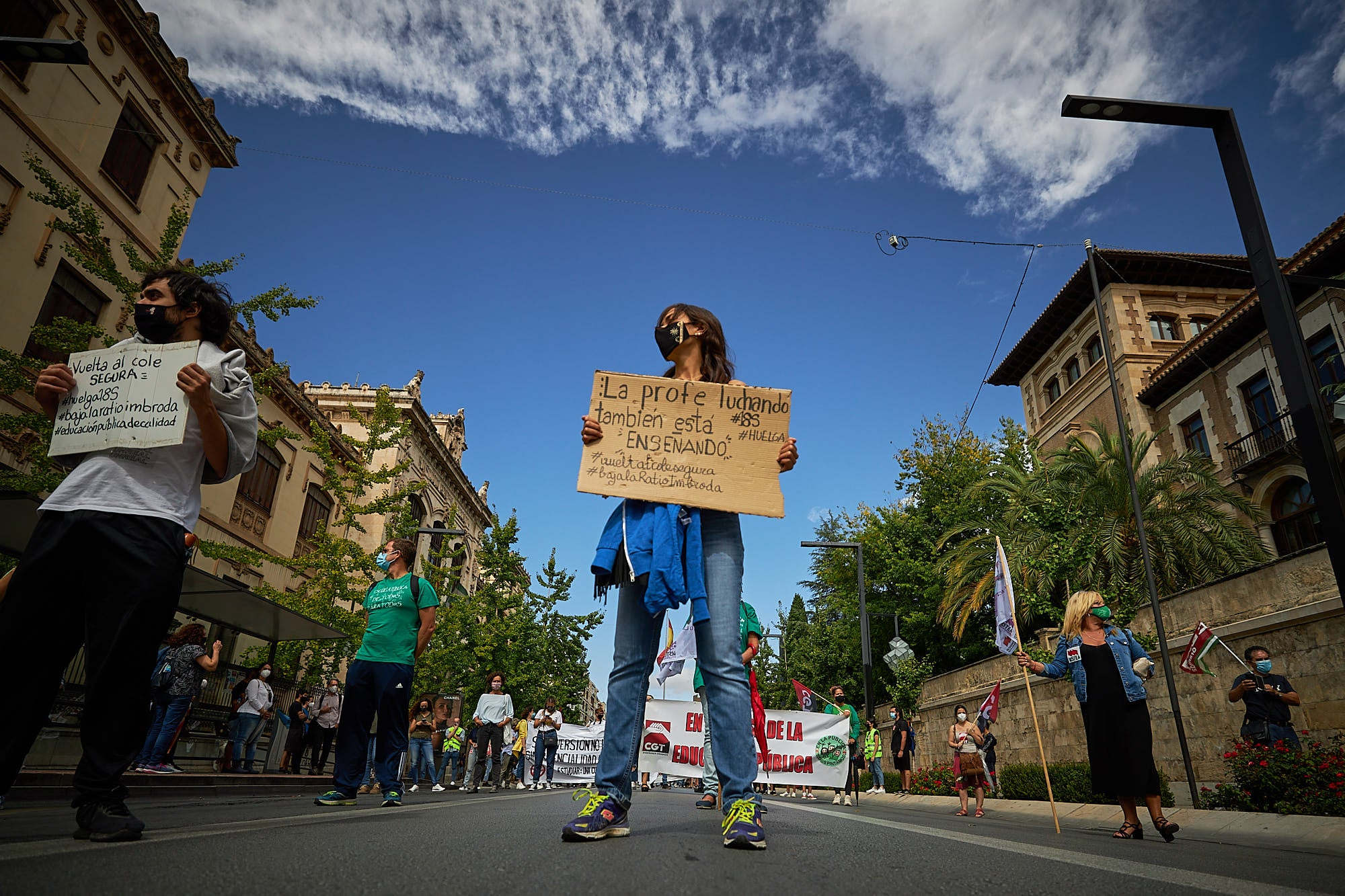 A este parón lectivo le seguirá una manifestación que partirá a las 12.30 horas de la Delegación Educación