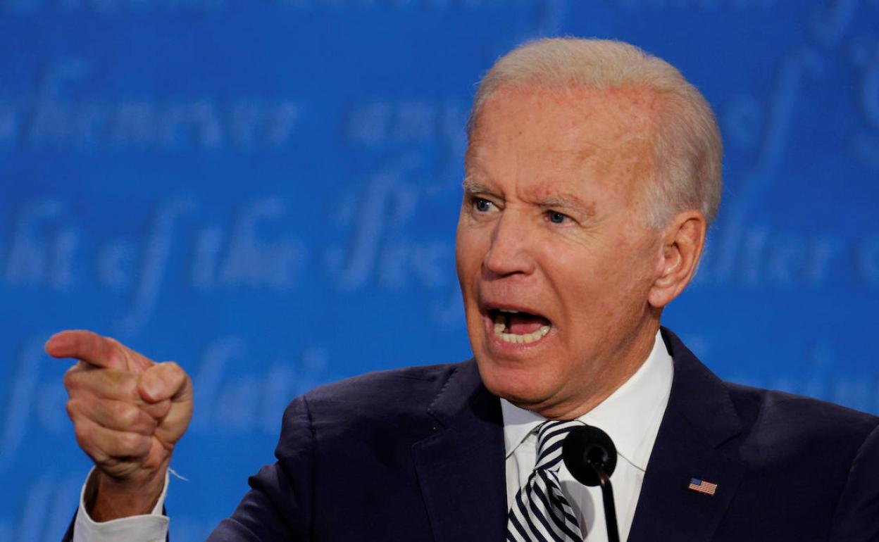 Joe Biden, durante el debate. 