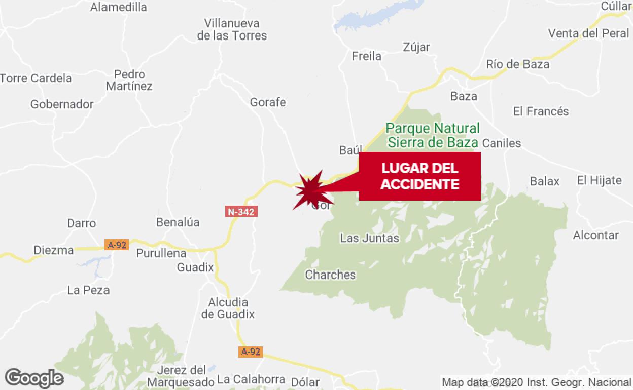 Muere un hombre al volcar su coche cerca de Gor en Granada